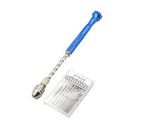 siduytin Micro Twist Drill Bits Pin Vise Precise Manual Tool Kit Non-slip Design Woodworking Resin Plastic Wood Keychain Craft, Type 4
