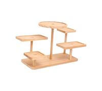 siduytin Multi Layer Wooden Display Stand Practical Space Optimization Sturdy Holder All Types Of Decoration Needs Wooden Display Holder Party Decoration Convenient , Plain Wood , 29.5x13x21cm