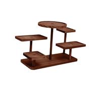 siduytin Multi Layer Wooden Display Stand Practical Space Optimization Sturdy Holder All Types Of Decoration Needs Wooden Display Holder Party Decoration Convenient , Walnut , 29.5x13x21cm