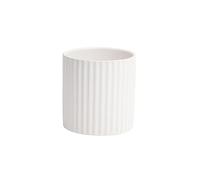 siduytin Nordic Style Ins Striped Ceramic Flowerpot Pots Succulent Planter Smooth for Surface for Living Room Bonsai Decoration, White, 10 * 10cm