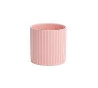 siduytin Nordic Style Ins Striped Ceramic Flowerpot Pots Succulent Planter Smooth for Surface for Living Room Bonsai Decoration, Pink, 10 * 10cm