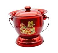 siduytin Portable Toilet Urinal Pot with Lid Makes Travel Comfortable Household Spittoon Essential for Emergencies Home Chamber Pot Travel Potty Bedpan with Lid, Red, 25x19x20.5cm