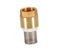 siduytin Pump Function Brass Foot Valve with Mesh Filter Internal Thread DN15 DN20 Check Valve Reliable Performance Check Maintains Pump Primed Water Well, Golden, DN25 with Mesh