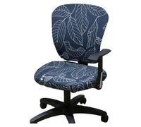 siduytin Refresh Workspace with These Modern Office Chair Covers Made with Polyester Stretch Office Chair Cover Chair Seat Cover, Blue Leaves