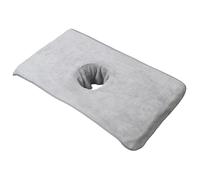 siduytin Reusable Comfortable Coverlet Protector Beauty Towel Efficient Solution for Every Spa Experience Absorbent Towel Face Pillow with Hole Spa, Light Grey, 40x80cm