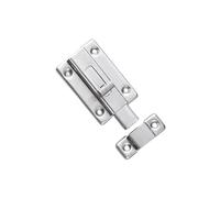 siduytin Rustproof Slide Bolts Latch Slide Latch Lock Extremely Durable Required For Bathroom Bedroom Office Kitchen Heavy Duty Mounting Door Bolts Door Security Lock Office, Silver, 3 inch