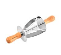 siduytin Safe to Croissants Cutter with Wooden Handle Effortless Cutting Easy to Clean Stainless Steel Baker Knife Non-Stick
