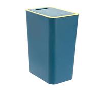 siduytin Slim Rectangular Trash Can - Fits In Gap With Large Capacity PP Bathroom Kitchen Toilet Nordic Lid Easily Fit In Gap, Blue, L