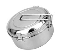 siduytin Stainless Steel Lunch Bags Round Lunch Boxes Food Container Camping BBQ Survival and Hiking Adventures Camping Box Bento Box Mess Kit Mess Tin Durable and Easy to Clean