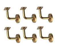 siduytin Staircase Handrail Support Bracket Durable Brackets Package Include Six Sturdy Supports for All Stair Projects Home Improvement Shopping Mall Corridor Guardrail, Flat Support Plate, 6x6x5cm