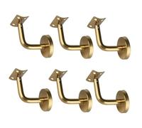 siduytin Staircase Handrail Support Bracket Durable Brackets Package Include Six Sturdy Supports for All Stair Projects Home Improvement Shopping Mall Corridor Guardrail, Arc Support Plate, 6x6x5cm