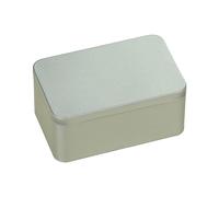 siduytin Sturdy And Durable Square Tea Box Designed To Last Iron Empty Rectangular Metal Storage Tins Square Tin Box Metal Box, Silver