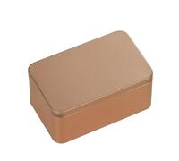 siduytin Sturdy And Durable Square Tea Box Designed To Last Iron Empty Rectangular Metal Storage Tins Square Tin Box Metal Box, Gold