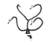 siduytin Third Hand Soldering Tool PCB Holder Solder Clamp with 360 Degree Rotation Clips Designed for Precision at Any Angle Helping Hands Soldering Station Jewelry Crafts, Black, 30cm