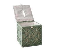 siduytin Thoughtful Boho Tissue Box Cover Square Seamlessly,green,M