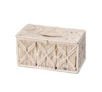 siduytin Thoughtful Boho Tissue Box Cover Square Seamlessly,white,L