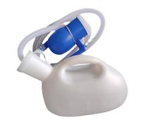 siduytin Travel Potty Urine Bottle 2000ml Camping Road Trips with Easy Handling and Cleaning 2000ml Capacity with Scale Male Pee Urinal Bottle 59.06 Long Hose Reusable , White , Tube Length 1.5m