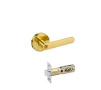 SIDYEUHB 1 Set of Interior Door Lock Bedroom Adjustable Three-bar Handle Lock with Key 35-50mm(C3)