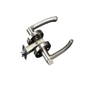 SIDYEUHB Door Lock Household Three-Pole Single-Tongue Round Silent Anti-Theft Door Lock(Silver BK_60MM)