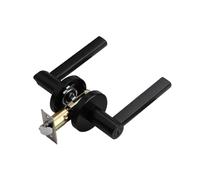 SIDYEUHB Indoor Door Lock with Key Single Tongue Silent Door Handle(55MM-Black)