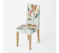 Siebe dining chair covers 6Yellow Flowers Stretch Jacquard Universal Removable Washable Spandex Dining Room Chair Covers Decoration For Ceremony, Banquet, Home