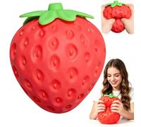 Siebkorb 8In Strawberry Squishy, Jumbo Big Squishy Strawberry Giant Realistic Strawberrys Moldable Soft Squishys Slow Rising Stress Ball for Anxiety Stress Party Favor for Adults