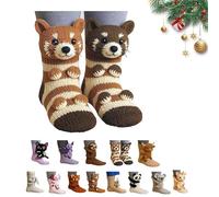 Siebkorb Animal Socks, 3D Knit Animal Sloth Socks, Cute Plush Animals Hug Sock, Funny Christmas Animals Sock for women Kids (E)