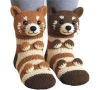 Siebkorb Animal Socks for Women, 3D Knit Animal Sock for Kids Funny & Cute Fall sock, Warm & Comfortable Christmas Gifts (J)