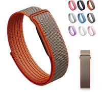 Siebkorb for Google Fitbit Air Nylon Band,Hook and Loop Strap Replacement,Breathable Sport Loop,Adjustable Woven Wristband for Fitbit Air Screenless Fitness Tracker,Non-Original (1, Nylon-Brown)