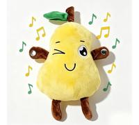 Siebkorb Interactive Music Plush Toy,Magic Touch Toy,Interactive Sensor Music Doll, Body-Sensing Plush Toy With Piano And Fruit Metronome Sounds, Educational Musical Gift For Kids (Yellow Pear)