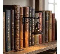 Siebkorb Library Lantern-Decorative Bookshelf Lighting, Vintage Fantasy Book Nook Lamp, Magic Reading Light for Bookworms, Portable Shelf Decor, Enchanting Gift for Literary Lovers (E 2PCS)