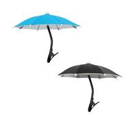 SIEBOLD 2 Pcs Mini Phone Umbrella With Clip holder,Foldable Phone Umbrella,for Garden,Outdoor,Beach for Sunshade （black and blue）