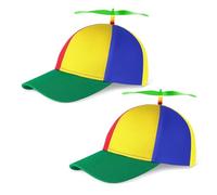 SIEBOLD 2 Pieces Propeller hat,Hat with Propeller,Adults Funny hat,with Night Glow Propeller,for adults and children Party for Party Costume-Adjustable size 55-60cm