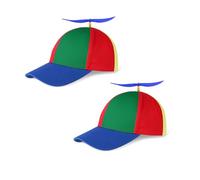 SIEBOLD 2 Pieces Propeller hat,Helicopter Hat,Propeller Cap,Adults Funny Bucket hat,Summer Sun Protection Outdoor Sun Hat,for adults Party hat for Party Costume