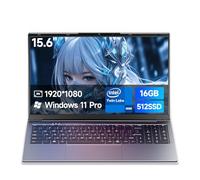 SIECUBIC Student Laptop, 15.6" 16GB RAM 512GB SSD, Intel N150 Processor, Windows 11 Pro, FHD 1080P Laptop Computer for School, College, Office Work, Home & Business Use, Lightweight with USB Type C