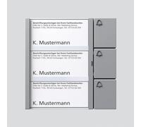 Siedle 2544211 Key Module 3 Buttons 1 with N System, TM 612-3 SM, Metallic Silver