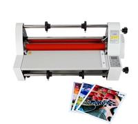 SIEEOUR 4-Roller Hot Cold Laminator with Digital Display, 350mm Professional Roll Laminator Dual Sided, Single & Double Sided Thermal for Paper Card PVC Wood Veneer,for Office School Use
