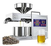 SIEEOUR 820w Electric Oil Press Machine, Automatic Oil Press,Temperature Control,122-446°F, Automatic Cold & Hot Press Oil Machine In Stainless Steel For Home Kitchen,Commercial Use