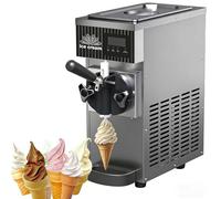 SIEEOUR Countertop Soft Serve Ice Cream Maker,Single Flavor Ice Cream Machine With Lcd Panel, 80-100 Blocks/H Output & Stainless Steel Build, Great For Bars & Coffee Shops,Restaurants(Grey)