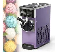 SIEEOUR Countertop Soft Serve Ice Cream Maker,Single Flavor Ice Cream Machine With Lcd Panel, 80-100 Blocks/H Output & Stainless Steel Build, Great For Bars & Coffee Shops,Restaurants(Purple)