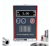 SIEEOUR Electronic Roughness Tester,Portable Surface Roughness Gauge,0.01μm High Precision Tester With Led Display 4 Parameters Ra Rz Rq Rt Surface Finish W/Calibration Block,For Inspection