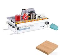 SIEEOUR Industrial Woodworking Edge Bander Machine, Edge Banding Machine Double Sided Gluing, Adjustable Speed 0-6m/Min, Precision Edge Banding for 10-40mm Thickness Materials, for Wood Board