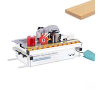 SIEEOUR Portable Edge Bander, Adjustable Speed Edge Banding Machine with Temperature Control, Double Side Gluing 10-40mm Width for Straight & Arc Edges, for Wood, Particle Board, Integrated Board