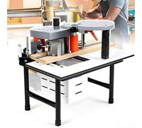 SIEEOUR Portable Woodworking Edge Banding Machine,1200w Compact Edge Banding Machine, Adjustable 5-10m/Min, Double-Sided Gluing,with Temperature Control,for Wood,PVC,Abs,Integrated Board(White)