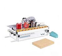 SIEEOUR Portable Woodworking Edge Machine, Adjustable Speed Edge Banding Machine, Double-Sided Gluing, for Straight and Arc Edges, 0-6m/Min, 10-40mm Width, for Wood PVC Furniture