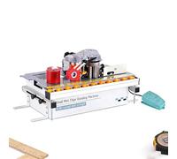 SIEEOUR Portable Woodworking Edge Machine, Edge Banding Machine for Straight & Curve Edge，Woodworking Gluing Machine,0-6m/Min, Wood PVC Double Side Gluing Edge Bander 10-40mm, for Furniture