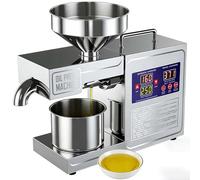 SIEEOUR Seed Oil Maker, 820w Oil Press Machine Featuring Automatic Operation, Stainless Steel Cold & Hot Press Oil Machine,For H-ealthy Homemade Cooking Oils,For Home & Commercial Use