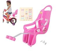 Siège De - 25 x 15 x 12 cm Siège De Pour Vélo Enfant | Accessory Vélo Fille Chaise Transport Rose, Porte-Poupe Décoratif Avec Autocollants, Fille Pour Jeux Dë Rôle Et Balades Extérieur