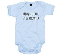 Siege Engineer Baby Body Suit Daddys Little Newborn Babygrow Blue with Black Print 9-12 Months