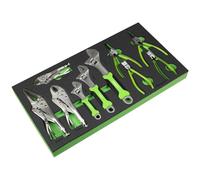 Siegen by Sealey 10pc Adjustable Wrench & Pliers Set with Tool Tray - S01278